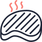Gout and meat icon
