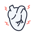 Gout and heart disease icon