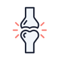 Gout and joint damage icon
